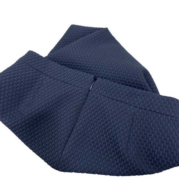 J Crew Women Navy Textured Lined Pencil Skirt SZ 6 Polyester Blend Office Wear - Picture 8 of 13